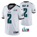 Wholesale Cheap Men's Philadelphia Eagles #2 Darius Slay JR White Super Bowl LVII Patch Vapor Untouchable Limited Stitched Jersey