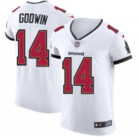 Wholesale Cheap Tampa Bay Buccaneers #14 Chris Godwin Men\'s Nike White Vapor Elite Jersey