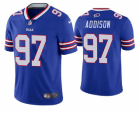 Wholesale Cheap Men\'s Buffalo Bills #97 Mario Addison Blue Vapor Untouchable Limited Stitched Jersey