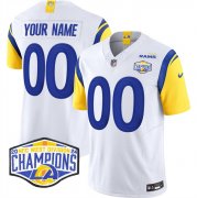 Cheap Men's Los Angeles Rams Active Player Custom White 2024 NFC West Champions F.U.S.E. Vapor Untouchable Stitched Football Jersey