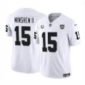 Cheap Men's Las Vegas Raiders #15 Gardner Minshew II White 2024 F.U.S.E 65th Anniversary Patch Vapor Stitched Football Jersey