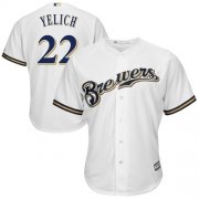 Wholesale Cheap Brewers #22 Christian Yelich White New Cool Base Stitched MLB Jersey