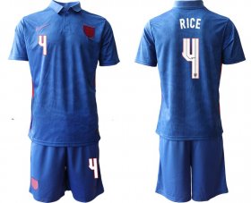 Wholesale Cheap Men 2020-2021 European Cup England away blue 4 Nike Soccer Jersey