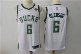 Wholesale Cheap Men's Milwaukee Bucks #6 Eric Bledsoe White 2017-2018 Nike Swingman Stitched NBA Jersey