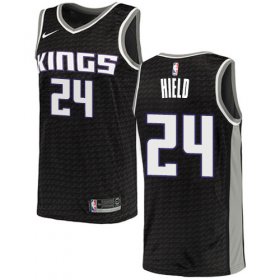 Wholesale Cheap Women\'s Sacramento Kings #24 Buddy Hield Black Basketball Swingman Statement Edition Jersey