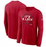 Cheap Men's Tampa Bay Buccaneers Red 2023 NFC South Division Champions Locker Room Trophy Collection Long Sleeve T-Shirt