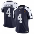 Wholesale Cheap Men's Dallas Cowboys #4 Dak Prescott Navy 2023 F.U.S.E. With Walter Payton Patch Thanksgiving Limited Football Stitched Jersey