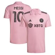 Wholesale Cheap Men's Inter Miami CF #10 Lionel Messi Pink Soccer Jersey