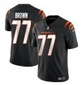 Cheap Men's Cincinnati Bengals #77 Trent Brown Black Vapor Untouchable Limited Stitched Jersey