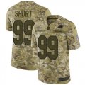 Wholesale Cheap Nike Panthers #99 Kawann Short Camo Men's Stitched NFL Limited 2018 Salute To Service Jersey