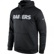 Wholesale Cheap Men's Las Vegas Raiders Nike Black KO Wordmark Performance Hoodie