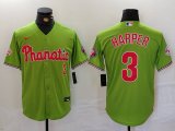 Cheap Men's Philadelphia Phillies #3 Bryce Harper Green Stitched Cool Base Nike Jersey