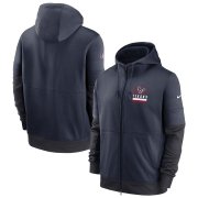 Wholesale Cheap Houston Texans Nike Sideline Impact Lockup Performance Full-Zip Hoodie Navy