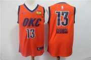 Wholesale Cheap Thunder 13 Paul George Orange 2019 Earned Edition Nike Swingman Jersey