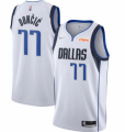 Wholesale Cheap Men's Dallas Mavericks #77 Luka Doncic 75th Anniversary White Stitched Basketball Jersey