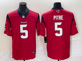 Wholesale Cheap Men\'s Houston Texans #5 Jalen Pitre Red 2022 Vapor Untouchable Stitched Nike Limited Jersey