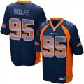 Wholesale Cheap Nike Broncos #95 Derek Wolfe Navy Blue Alternate Men's Stitched NFL Limited Strobe Jersey