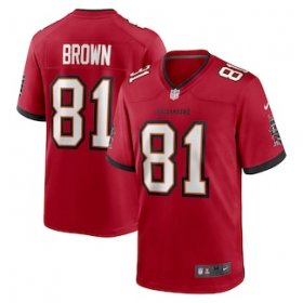 Wholesale Cheap Men\'s Tampa Bay Buccaneers #81 Antonio Brown Nike Red Game Jersey