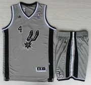 Wholesale Cheap San Antonio Spurs #4 Danny Green Grey Revolution 30 Swingman NBA Jersey Short Suits