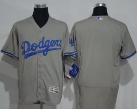 Wholesale Cheap Dodgers Blank Grey Flexbase Authentic Collection Stitched MLB Jersey