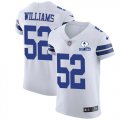 Wholesale Cheap Nike Cowboys #52 Connor Williams White Men's Stitched With Established In 1960 Patch NFL New Elite Jersey