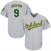 Wholesale Cheap Athletics #9 Reggie Jackson Grey Cool Base Stitched Youth MLB Jersey