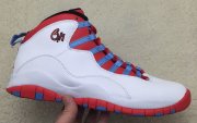 Wholesale Cheap Air Jordan 10 Chicago Flag White/red-blue