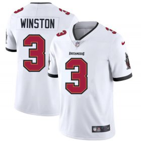 Wholesale Cheap Tampa Bay Buccaneers #3 Jameis Winston Men\'s Nike White Vapor Limited Jersey