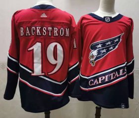 Wholesale Cheap Men\'s Washington Capitals #19 Nicklas Backstrom Red 2021 Retro Stitched NHL Jersey