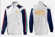 Wholesale Cheap MLB Oakland Athletics Zip Jacket White