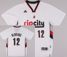 Wholesale Cheap Portland Trail Blazers #12 LaMarcus Aldridge Rip City Revolution 30 Swingman 2014 New White Short-Sleeved Jersey