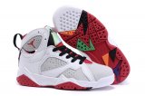 Wholesale Cheap Kids' Air Jordan 7 Retro Shoes White/gray-red-black