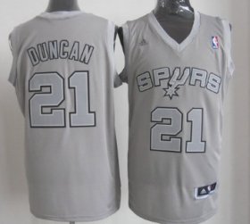 Wholesale Cheap San Antonio Spurs #21 Tim Duncan Revolution 30 Swingman Gray Big Color Jersey