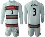 Wholesale Cheap Men 2021 European Cup Portugal away Long sleeve 3 soccer jerseys