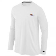 Wholesale Cheap Nike Denver Broncos Sideline Legend Authentic Logo Long Sleeve T-Shirt White