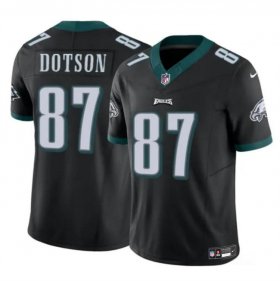 Cheap Men\'s Philadelphia Eagles #87 Jahan Dotson Black F.U.S.E Vapor Untouchable Limited Stitched Football Jersey