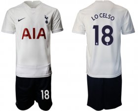 Wholesale Cheap Men 2021-2022 Club Tottenham Hotspur home white 18 Nike Soccer Jersey