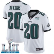 Wholesale Cheap Nike Eagles #20 Brian Dawkins White Super Bowl LII Men's Stitched NFL Vapor Untouchable Limited Jersey