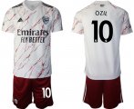 Wholesale Cheap Men 2020-2021 club Arsenal away 10 white Soccer Jerseys