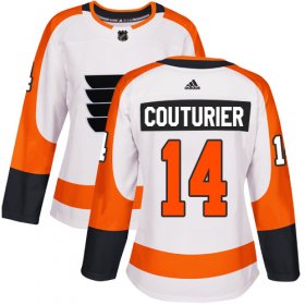 Wholesale Cheap Adidas Flyers #14 Sean Couturier White Road Authentic Women\'s Stitched NHL Jersey