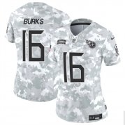 Cheap Women's Tennessee Titans #16 Treylon Burks 2024 F.U.S.E Arctic Camo Salute To Service Limited Stitched Football Jersey(Run Small)