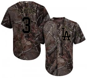 Wholesale Cheap Dodgers #3 Chris Taylor Camo Realtree Collection Cool Base Stitched Youth MLB Jersey