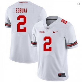 Men\'s Ohio State Buckeyes #2 Emeka Egbuka White Vapor Limited Stitched Jersey