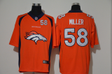 Wholesale Cheap Men's Denver Broncos #58 Von Miller Orange 2020 Big Logo Number Vapor Untouchable Stitched NFL Nike Fashion Limited Jersey