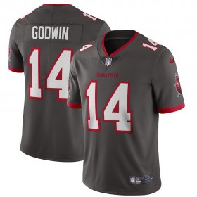 Wholesale Cheap Tampa Bay Buccaneers #14 Chris Godwin Men\'s Nike Pewter Alternate Vapor Limited Jersey