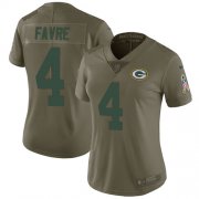 Wholesale Cheap Nike Packers #4 Brett Favre Olive Women's Stitched NFL Limited 2017 Salute to Service Jersey