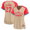 Cheap Women's American League #27 Jose Altuve Cream 2024 All-Star Limited Stitched Baseball Jersey(Run Small)