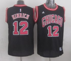 Wholesale Cheap Chicago Bulls #12 Kirk Hinrich Revolution 30 Swingman 2014 New Black Jersey