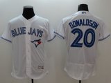 Wholesale Cheap Blue Jays #20 Josh Donaldson White Flexbase Authentic Collection Stitched MLB Jersey