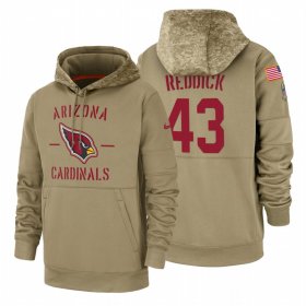 Wholesale Cheap Arizona Cardinals #43 Haason Reddick Nike Tan 2019 Salute To Service Name & Number Sideline Therma Pullover Hoodie